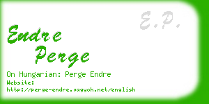 endre perge business card